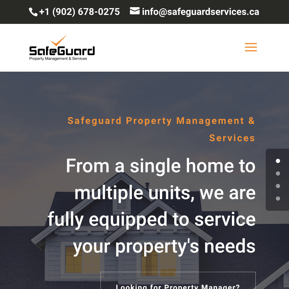 Thumbnail of safeguardservices.ca website, created by Evan Marshall: Professional Web Developer.